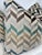 Custom pair of 22" pillows covered in a chevron stripe cut velvet. These pillows have tapered corners to prevent dog ears,...