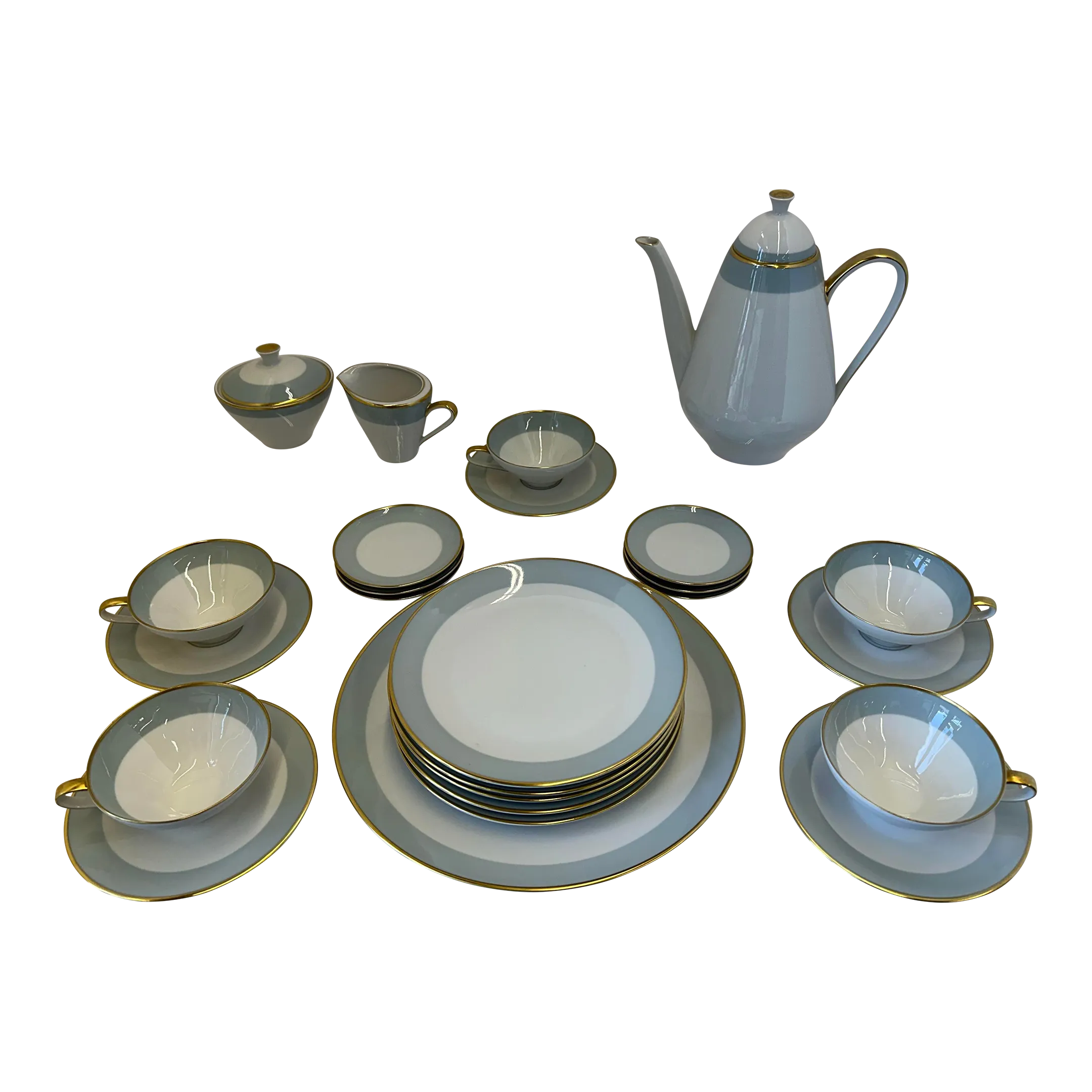 Mid 20th Century Hutschenreuther Selb Bavaria, Germany China Tea