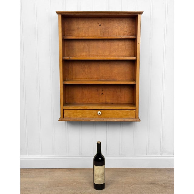 A Farmhouse Pine Wall Hanging Open Face Shelf, c. Early 20th Century - Pairs Nicely with Many Traditional & Eclectic...