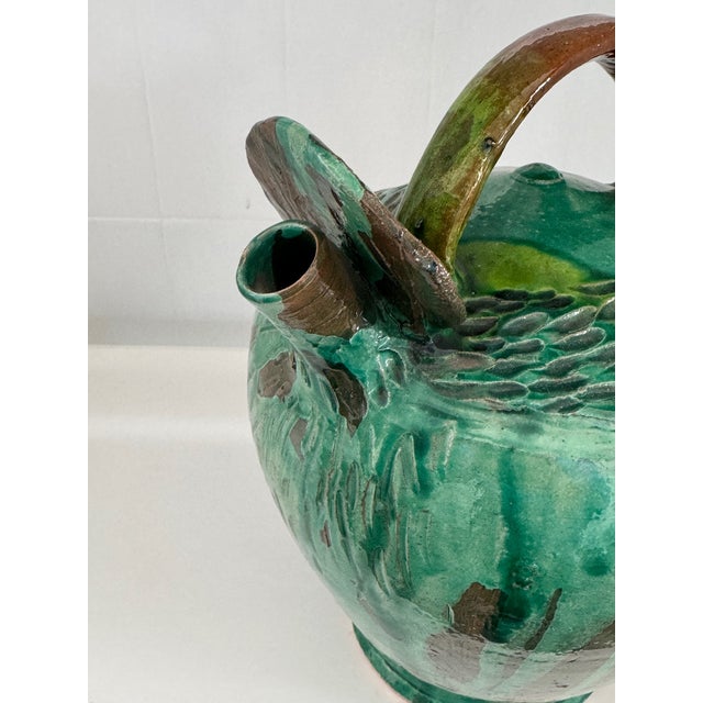 Brown Rooster-Shaped Jug in Enameled Majolica Ceramic, 1960s For Sale - Image 8 of 16