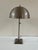 1970s Vintage Nickle Plated Adjustable Table Lamp with Hardwired Integral Helmet Shade For Sale - Image 5 of 17