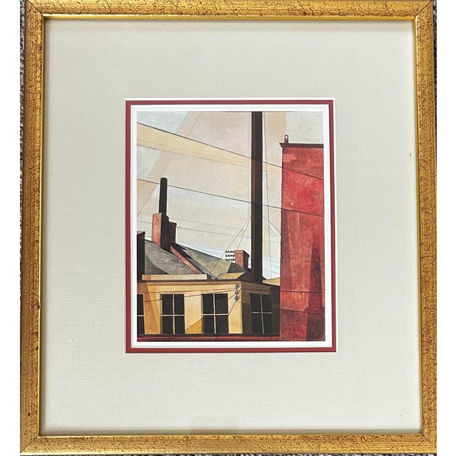 Charles Demuth print from the painting ‘ From The Garden Of The Chateau’. Beautifully matted and framed, behind glass,...