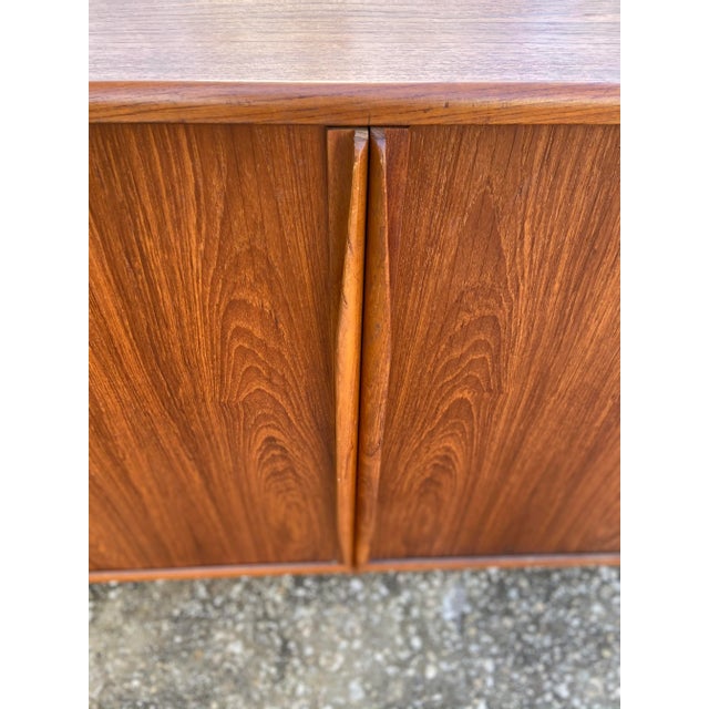 Dyrlund Danish Modern Teak Tambour Credenza | by Dyrlund For Sale - Image 4 of 13