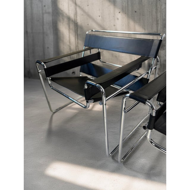 Vintage Wassily Chairs by Marcel Breuer, 1970s, Set of 2 For Sale - Image 15 of 16