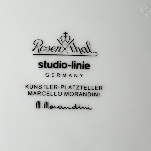 Large Porcelain Wall Plate / Charger by Marcello Morandini for Rosenthal Studio-Line, 1991 Rare Op Art / Postmodern...