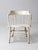 Farmhouse Antique White Painted Windsor Captain's Chair With Spindle Back For Sale - Image 3 of 16