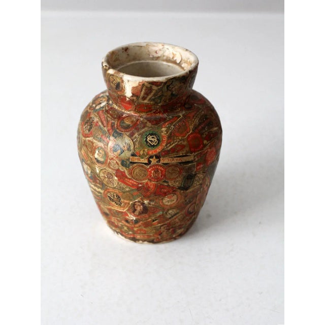 Vintage Cigar Band Vase For Sale - Image 9 of 12