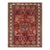 1900s Red Vibrant Field Antique Caucasian Tribal Geometric Akstafa Kazak Rug For Sale