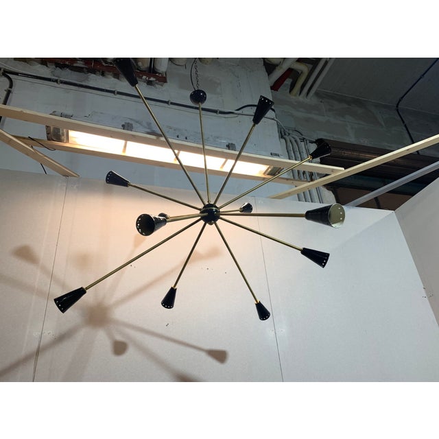 Metal Vintage Space Age Ceiling Lamp by Stilnovo, 1950s For Sale - Image 7 of 15