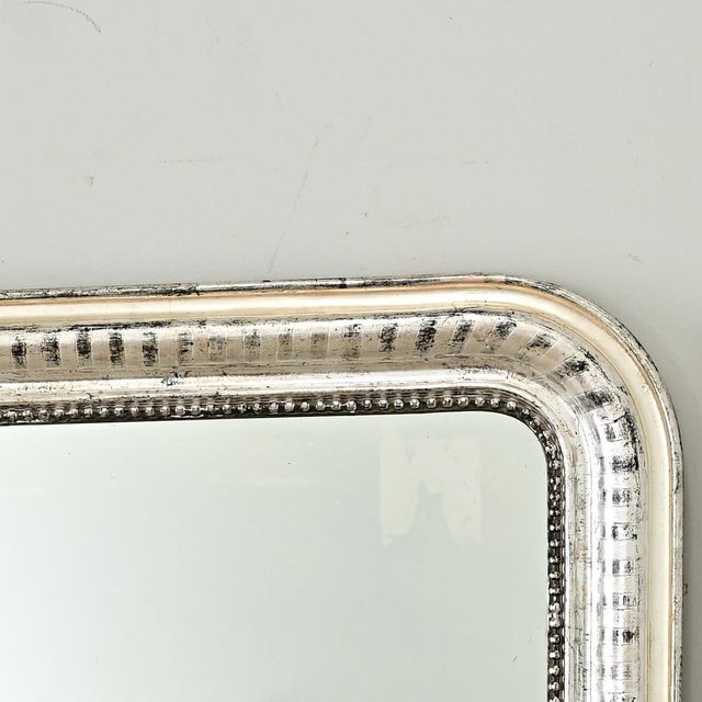 19th Century French 19th Century Louis Philippe Silver Gilt Mirror For Sale - Image 5 of 10