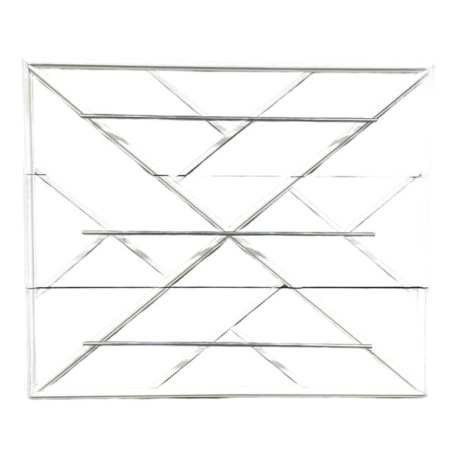 Modern Chippendale Tan and White Chest of Drawers For Sale
