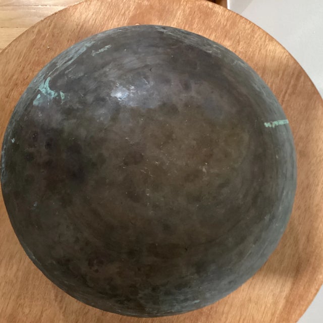 Metal Early 20th Century Large Handmade Copper Cooking Pot For Sale - Image 7 of 13