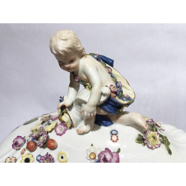 Meissen Porcelain Soup Bowl with Flower Decor, 1755 For Sale - Image 6 of 18