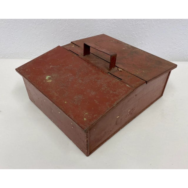 Wonderful Antique Metal Shoeshine Kit from London circa 1910. Comes with a variety of brushes and a vintage shoe polish...