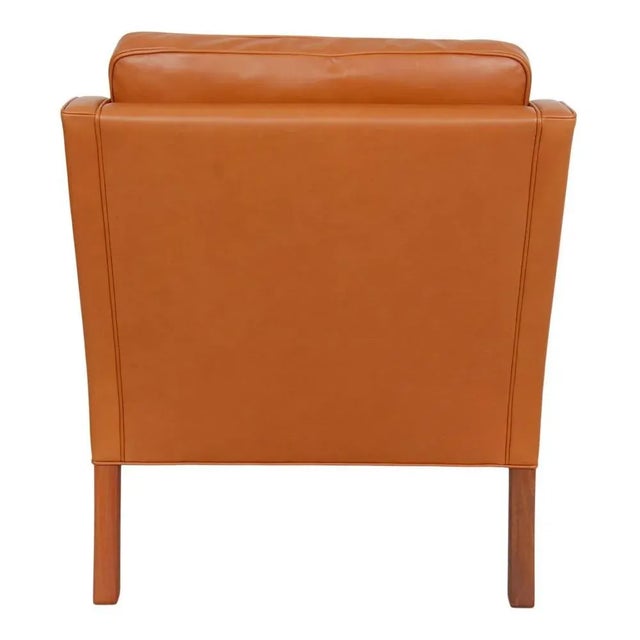 Model 2207 Lounge Chair in Walnut and Anilin Leather by Børge Mogensen for Fredericia For Sale - Image 3 of 11