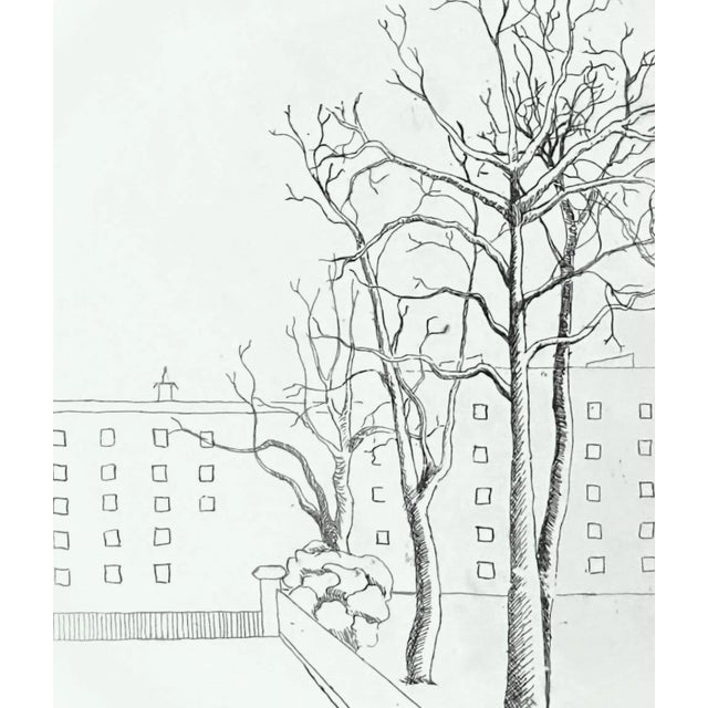 1960s Original Mid-Century Etching of Ennismore Gardens London #1 of 2 For Sale - Image 5 of 8