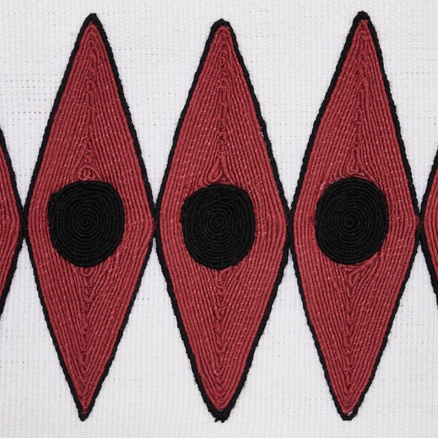 Contemporary SAMPLE - Schumacher x Mary Mcdonald Backgammon Tape In Red For Sale - Image 3 of 4