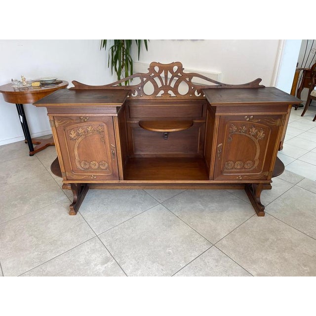 Brown Art Nouveau Attachment Replacement Dispenser Wall Shelf, 1890s For Sale - Image 8 of 10