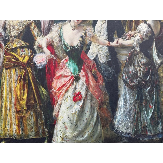 Figurative 20c European Artisan Paris Gold Beech Fabric Wall Art For Sale - Image 3 of 15
