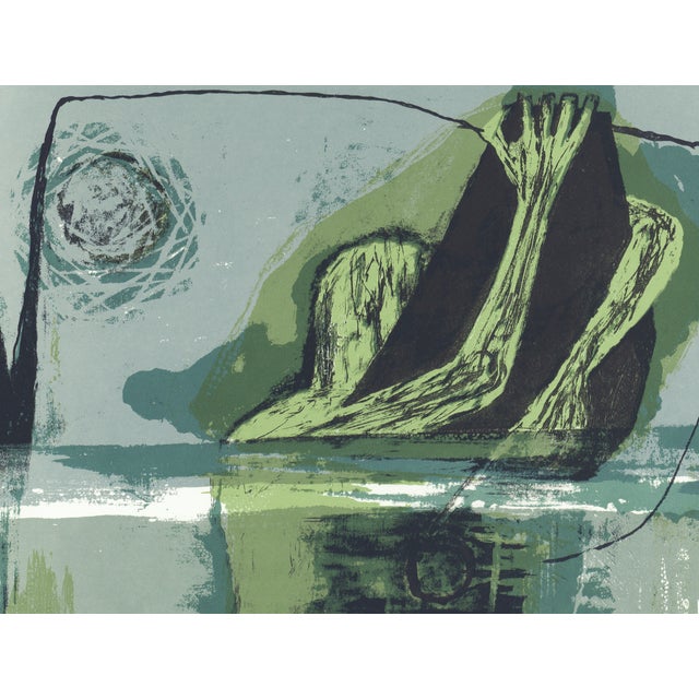 Contemporary 1968 "Moby Dick" Lithograph by Benton Spruance "Epilogue" For Sale - Image 3 of 6