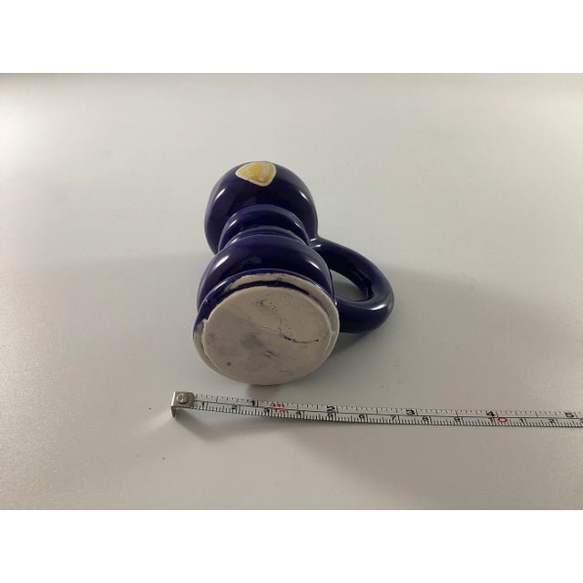 Everard & Gallo 1970’s Blue Cobalt Ceramic Candle Holder For Sale - Image 9 of 9