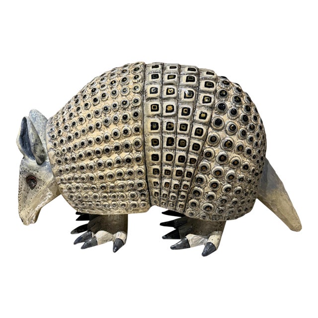 Surrealist Paper Mache Armadillo Sculpture Sergio Bustamante For Sale