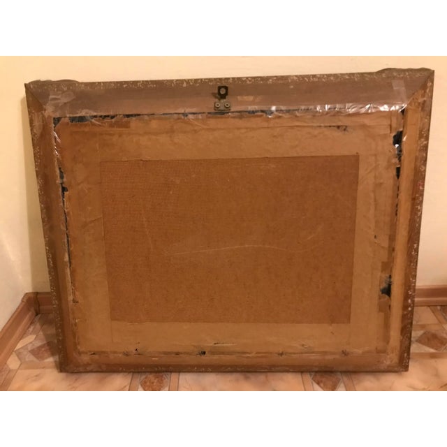 Framed Image Woven on Silk, 1950 For Sale - Image 10 of 14