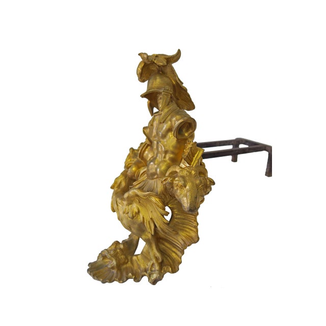 Antique French Louis XV Ormolu Chenets- a Pair For Sale - Image 10 of 13