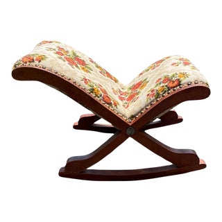 Antique French Rocking Footstool, Circa 1890 For Sale