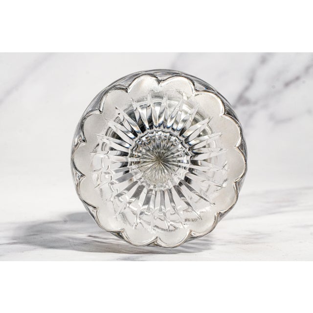 Elegant Solid Crystal Swirl Antique English Sterling Silver Paperweight Inkwell Desk Home Decor For Sale - Image 17 of 18