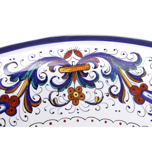 Late 20th Century Deruta Italian Majolica Antipasto Serving Tray For Sale In Tampa - Image 6 of 9
