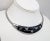 Mid-Century Modern Vintage Signed Givenchy Rhodium Plated Navy Butterfly & Flower Collar Necklace For Sale - Image 3 of 10