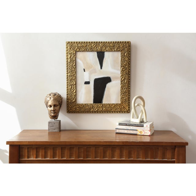Original Framed Abstract Painting in Antique Gold Frame For Sale - Image 14 of 15