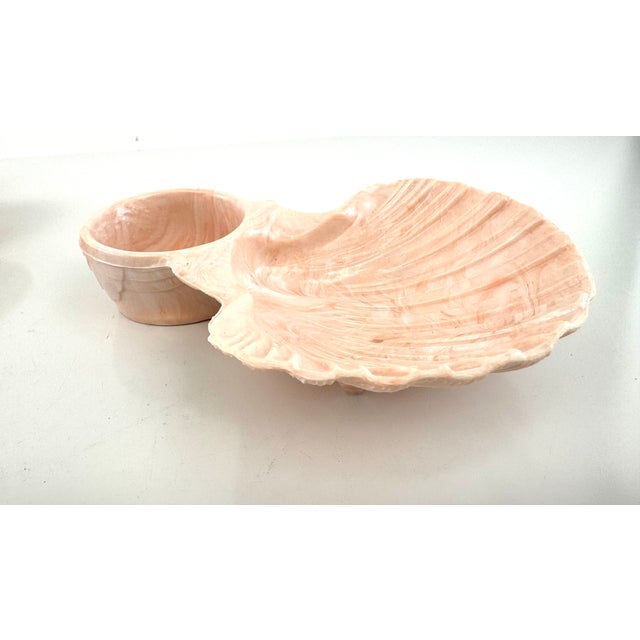 Mid 20th Century Karoff Shell Snack Dishes With Glass Inserts Serveware - Set of 6 For Sale In Little Rock - Image 6 of 11