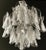 Mid-Century Modern Vintage White Murano Glass Chandelier For Sale - Image 3 of 5