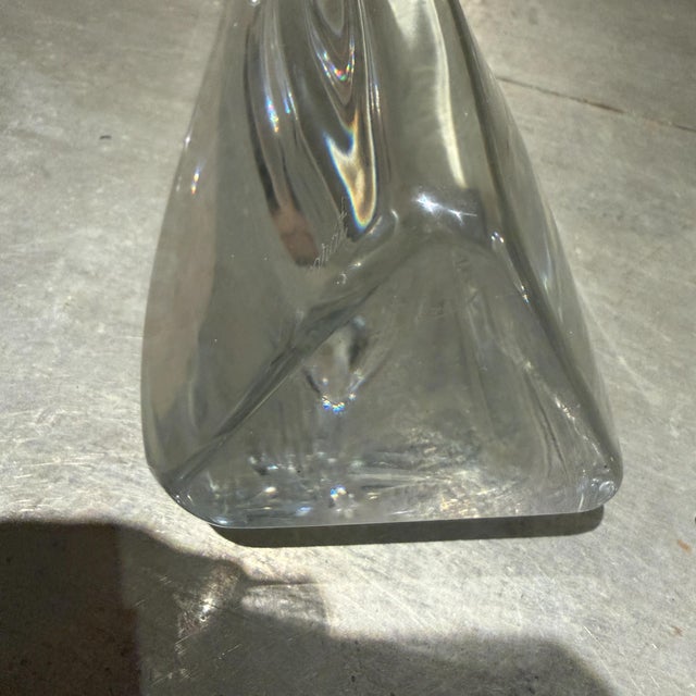 For your consideration, a vintage mid-century modern Baccarat "Rose" faceted crystal bud vase, expertly crafted in France....