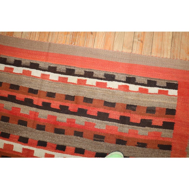 Textile Early 20th Century Zabihi Collection American Navajo Square Tribal Rug - 4'5" x 4'9" For Sale - Image 7 of 11