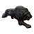 Mid-Century Modern Porcelain Black Lion Table Sculpture For Sale