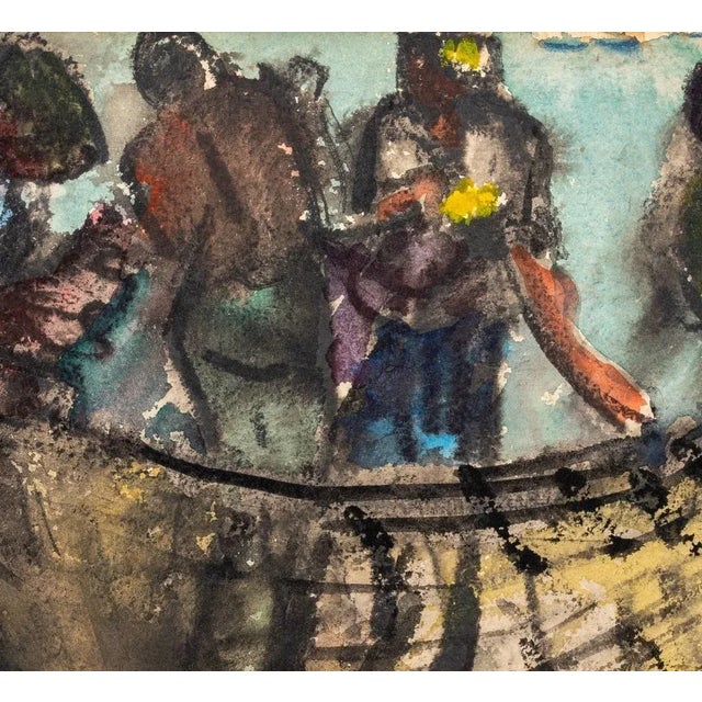 1900 - 1909 George Constantine Figural Group Watercolor For Sale - Image 5 of 9