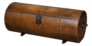 Antique 18th Century Cylindrical Coach Trunk, 1700s