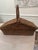 Wood Vintage English-Style Split-Lid Willow Basket For Sale - Image 7 of 14