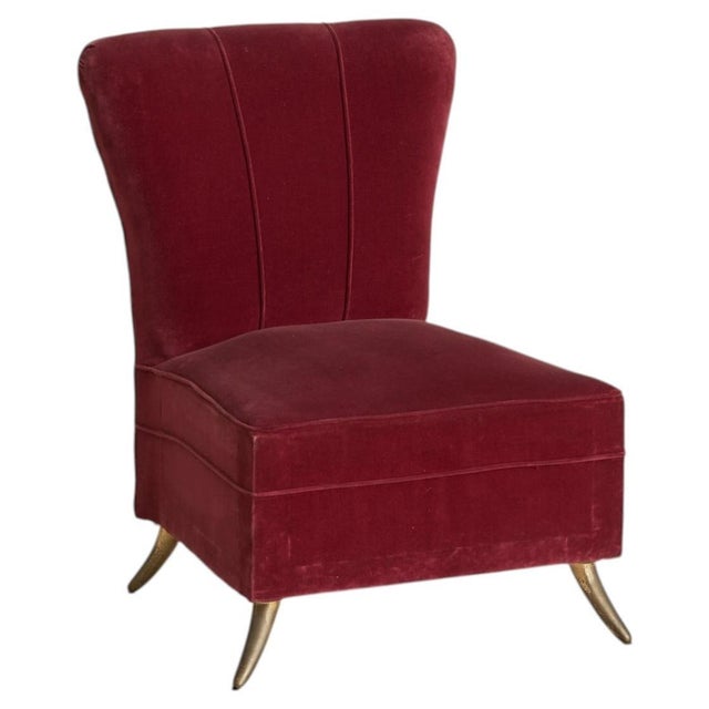 Italian Accent Chair in the Manner of Guglielmo Veronesi, 1950s - 2 Available For Sale