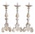 French Early 18th Century Rococo Gray and Cream Painted Candlesticks, Sold Each For Sale