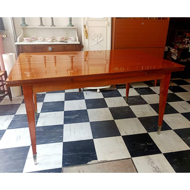Mid-Century Coffee Table with Compass Legs, 1950s For Sale - Image 6 of 14