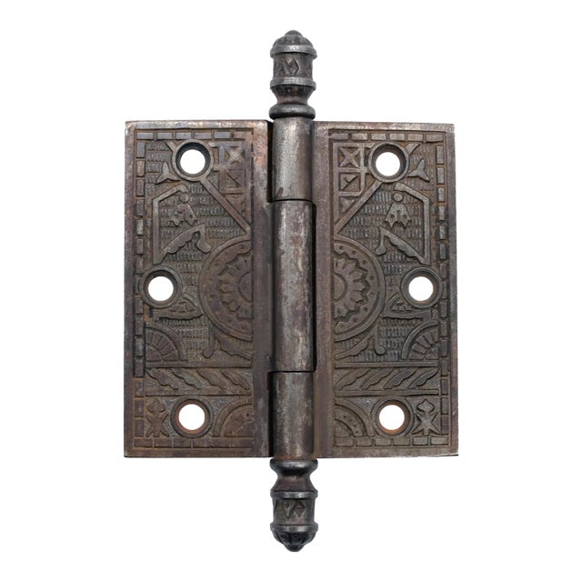 Antique Cast Iron Aesthetic 3.5 X 3.5 Butt Door Hinge For Sale