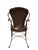 Maitland - Smith Vintage Maitland-Smith Bronze Finish Metal Armchair With Cane Back and Leather Seat For Sale - Image 4 of 10
