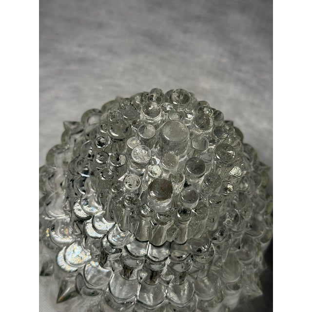 Textured Ice Glass Flush Mount, 1970s For Sale - Image 6 of 9