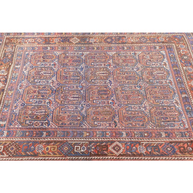 Antique Khamseh Rug 4'10'' x 5'11''.