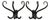 Bentwood Wall Hooks, Czechoslovakia, 1940s, Set of 2 For Sale