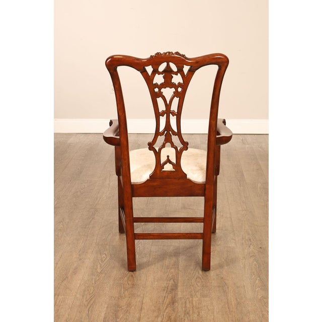Scarborough House Chippendale Style Pair Of Mahogany Armchairs For Sale - Image 16 of 18